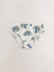 Blue Dinosaur Cotton Printed Briefs 5 Pack (1.5-10yrs)