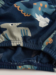 Blue Dinosaur Cotton Printed Briefs 5 Pack (1.5-10yrs)