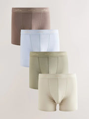 Blue/Neutral/Green Signature Cotton Rich Boxers 4 Pack