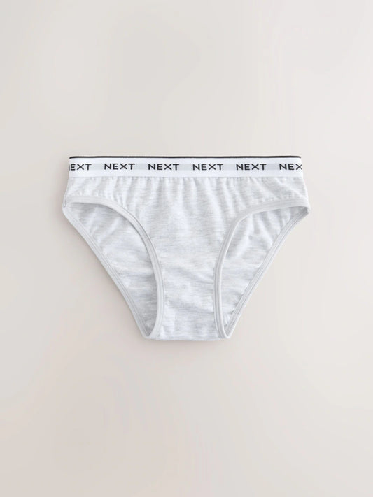 Black/White/Grey Bikini Briefs 7 Pack (5-16yrs)