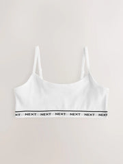 Grey/Black/White Strappy Crop Tops 3 Pack (5-16yrs)