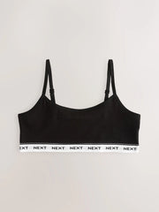 Grey/Black/White Strappy Crop Tops 3 Pack (5-16yrs)