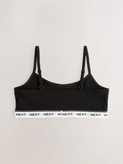 Grey/Black/White Strappy Crop Tops 3 Pack (5-16yrs)