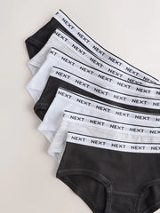 Black/Grey/White Hipsters 7 Pack (2-16yrs)
