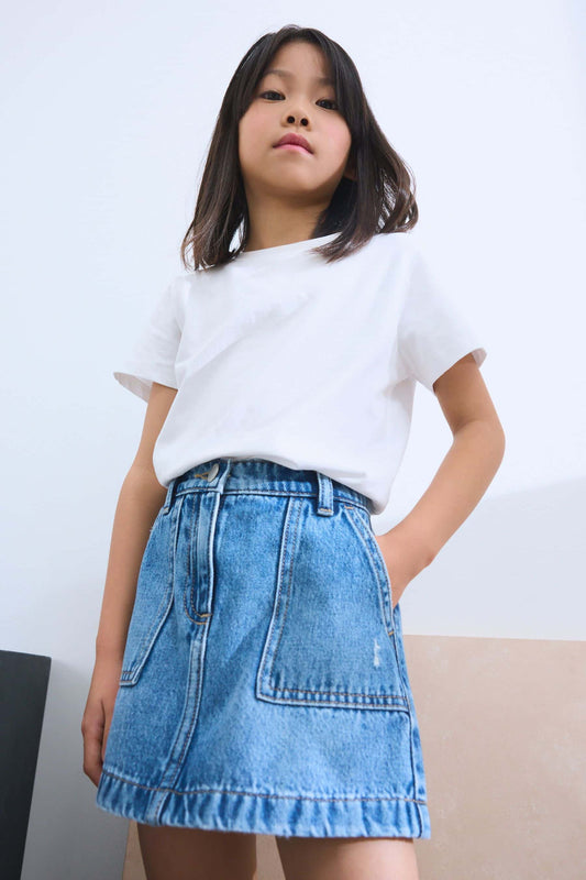 NEXT - WEST DENIM MW SKIRT