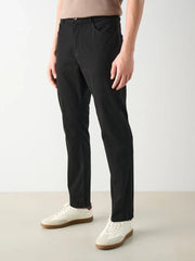 Black Slim Fit 5 Pocket Soft Touch Trousers