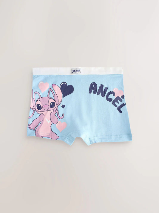 Pink/Blue Disney Stitch and Angel Shorts 5 Pack (2-16yrs)