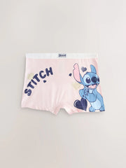 Pink/Blue Disney Stitch and Angel Shorts 5 Pack (2-16yrs)
