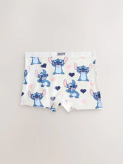Pink/Blue Disney Stitch and Angel Shorts 5 Pack (2-16yrs)