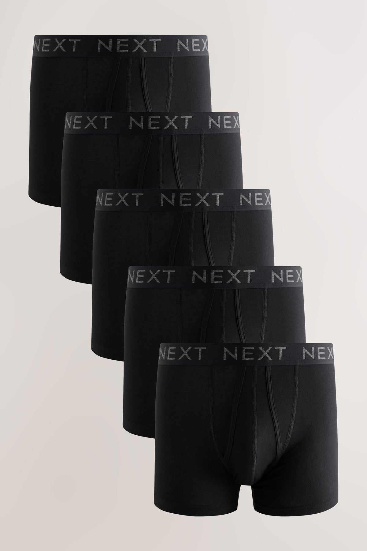 Black 5 Pack A-Front Cotton Rich Boxers