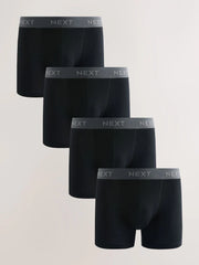 4PK COTTON BLK TRUNK
