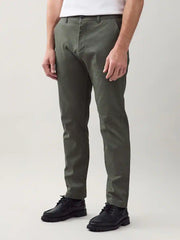 Green Slim Fit Stretch Printed Soft Touch Chino Trousers