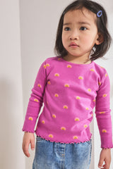 NEXT - RIB LS PURP RBOW AOP