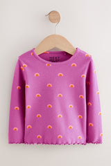 NEXT - RIB LS PURP RBOW AOP