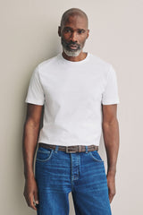 White Slim Fit Signature SUPIMA® Cotton Crew Neck T-Shirt