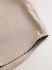 Taupe Logo Short Sleeve Cotton Rich Oxford Shirt (3-16yrs)