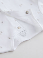 White 4 Pack Popper Baby Sleepsuits (0-2yrs)