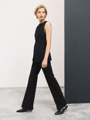 Black Tailored Bootcut Trousers