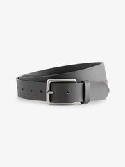 Black Burnished Leather Belt