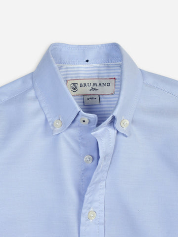 Basic Blue Oxford Long Sleeve Casual Shirt Brumano Pakistan