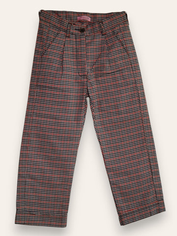 Beige Check Trouser | Bottom | IXAMPLE