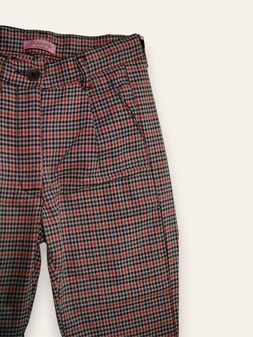 Beige Check Trouser | Bottom | IXAMPLE