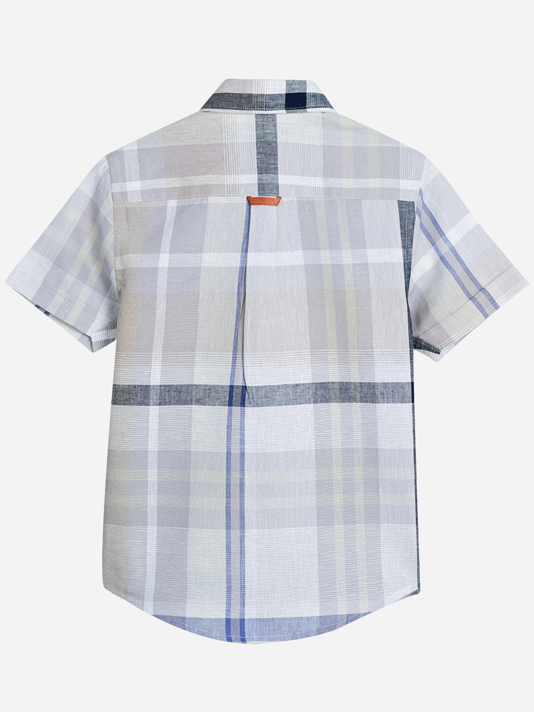 Beige Large Check Short Sleeve Casual Shirt Brumano Pakistan