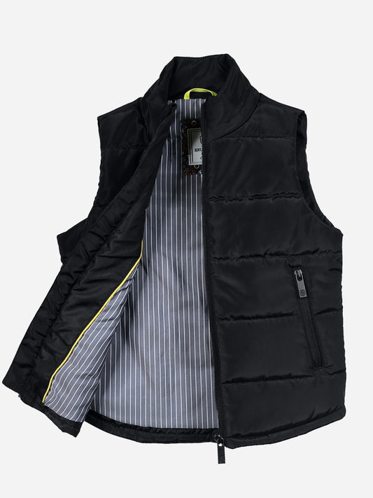 Black Sleeveless Casual Puffer Jacket Brumano Pakistan