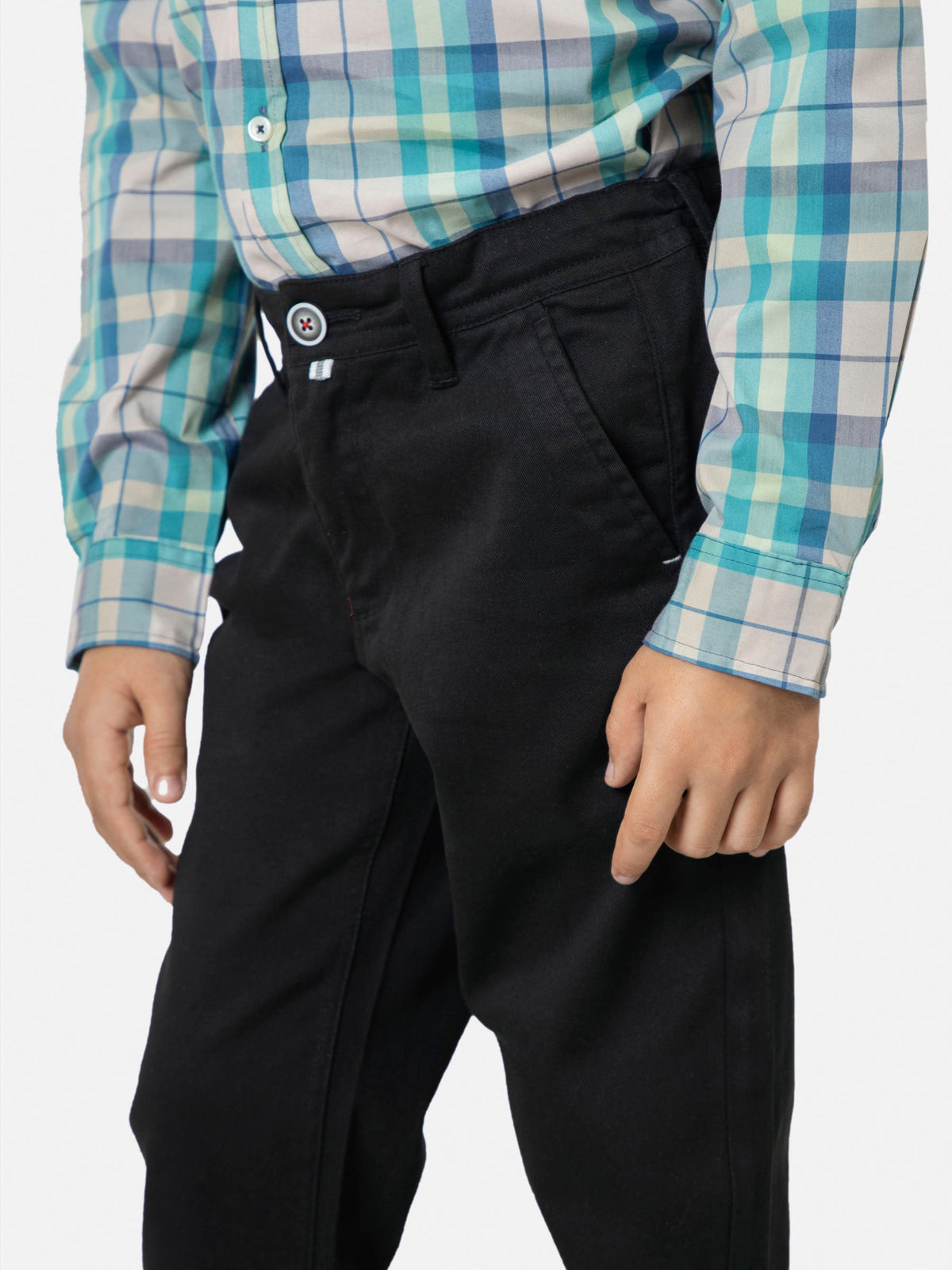 Black Casual Chino With Flap Pockets Brumano Pakistan