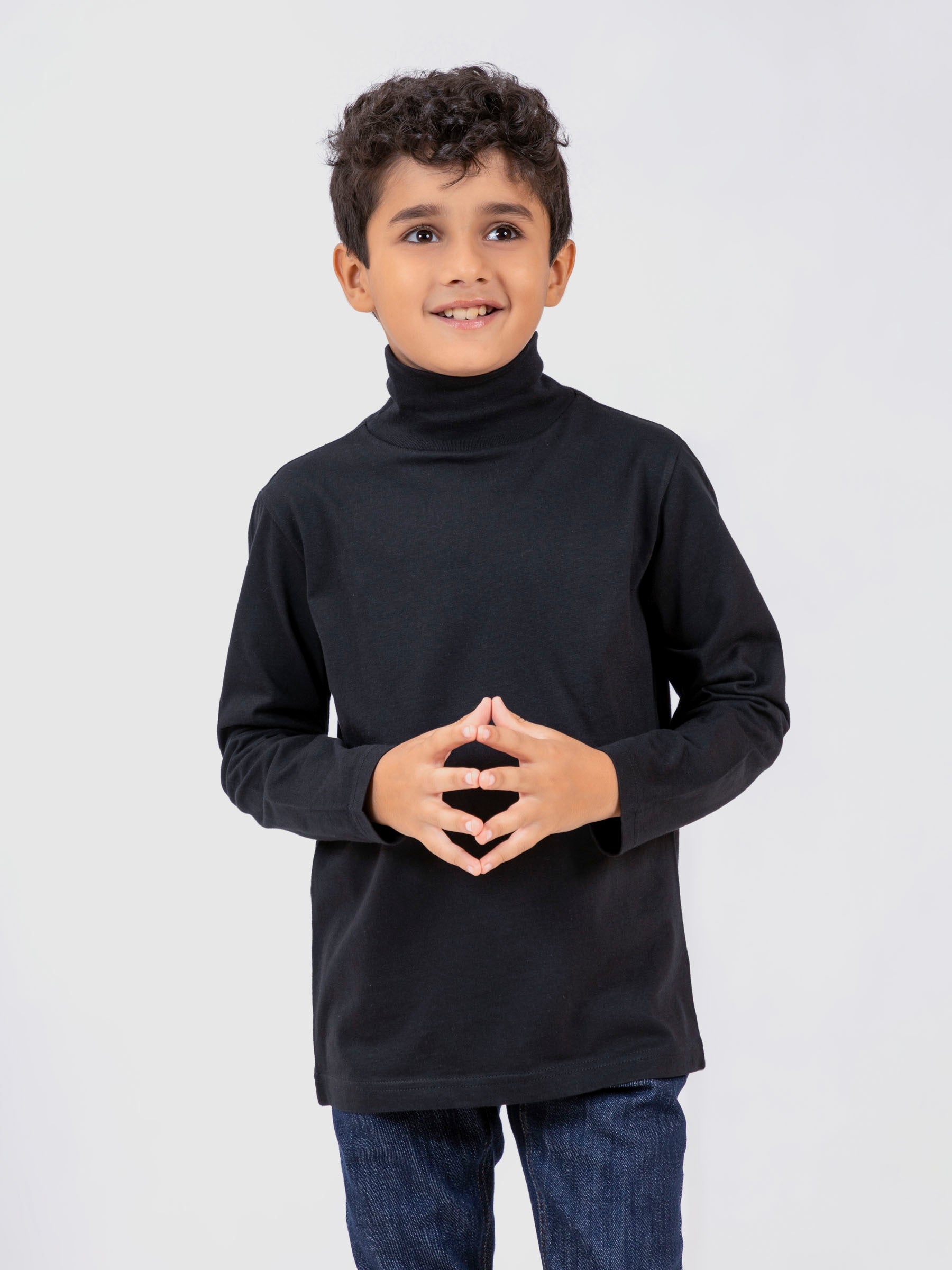 Black High Neck With Long Sleeves - Unisex Brumano Pakistan