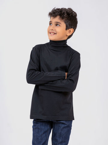 Black High Neck With Long Sleeves - Unisex Brumano Pakistan