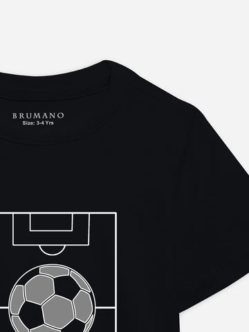 Black 'Pro Player' Printed Casual T-Shirt Brumano Pakistan