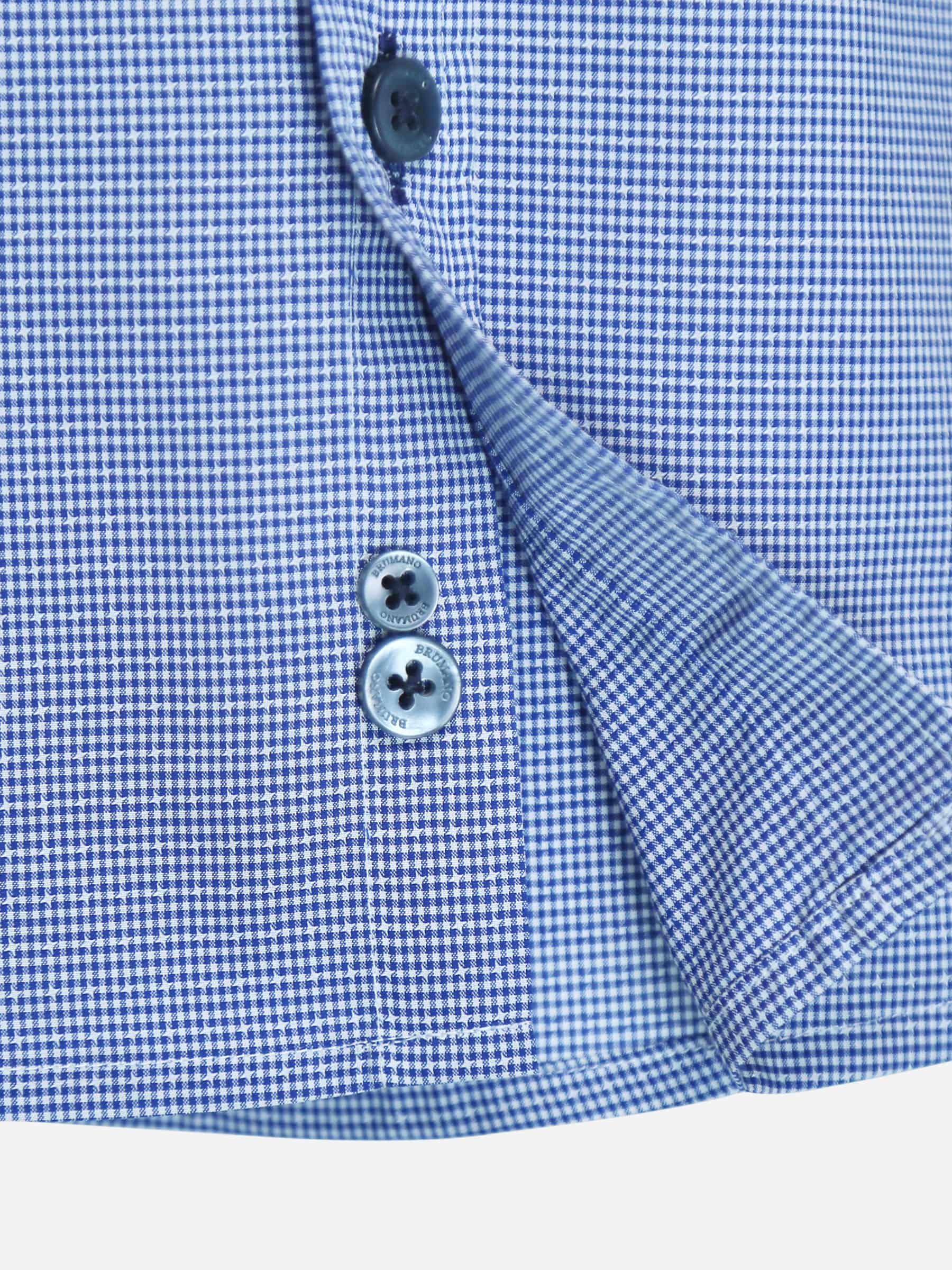 Blue Micro Gingham Casual Check Shirt Brumano Pakistan