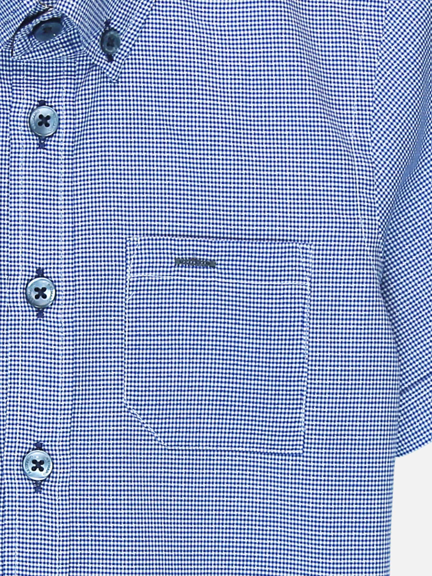 Blue Micro Gingham Casual Check Shirt Brumano Pakistan