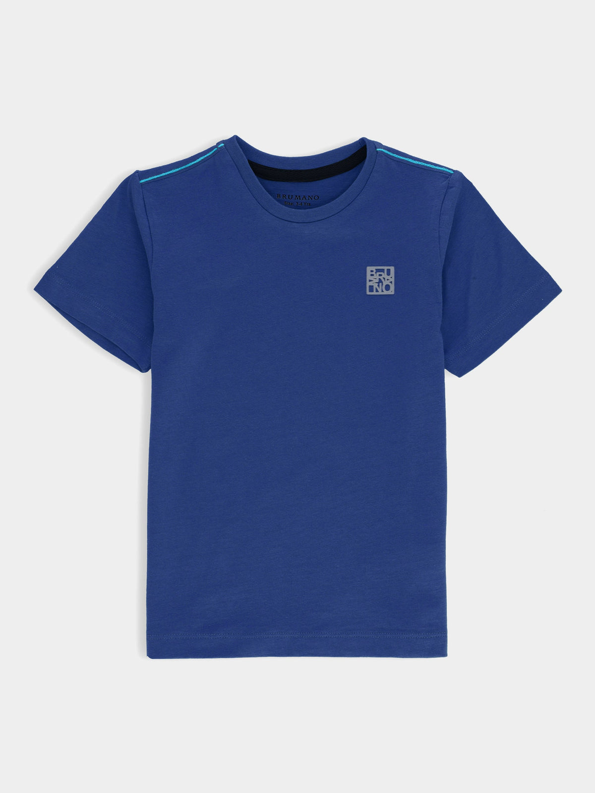 Blue Basic Crew Neck Casual T-Shirt Brumano Pakistan