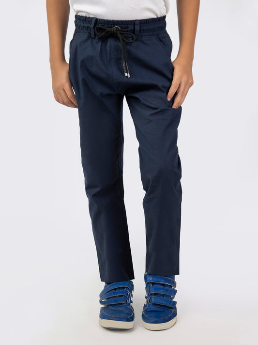 Blue Twill Casual Jogger Pant Brumano Pakistan