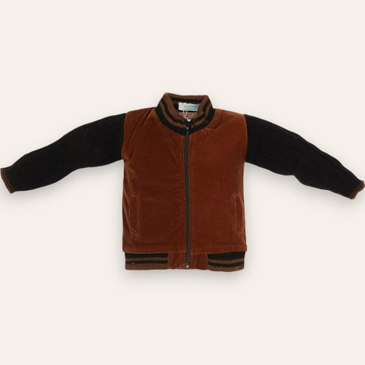 Brown/Black Suede Zipper | Jacket | IXAMPLE