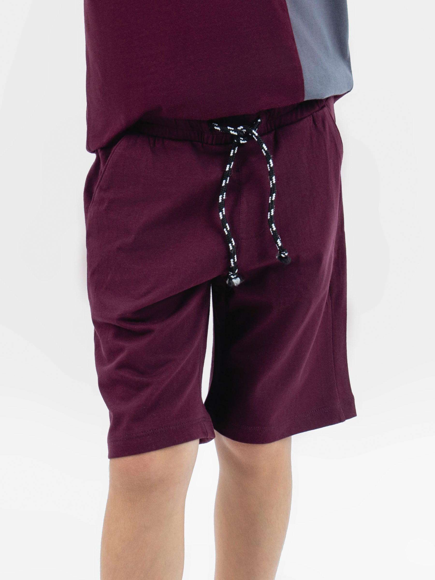 Burgundy Knitted Casual Summer Short Brumano Pakistan