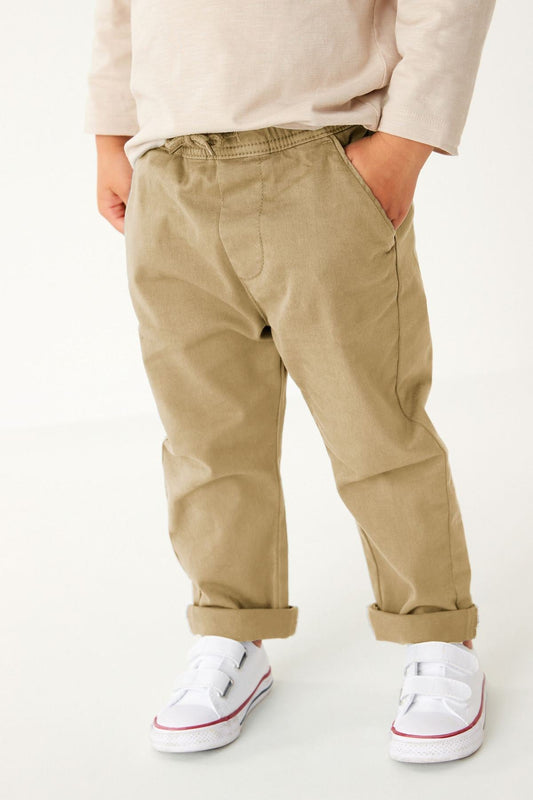 Loose Fit Pull On Chino Trousers