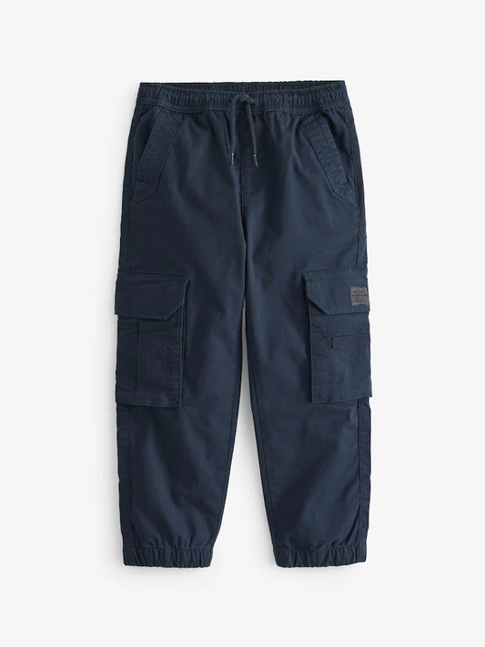 Navy Blue Loose Fit Cargo Trousers (3-16yrs)
