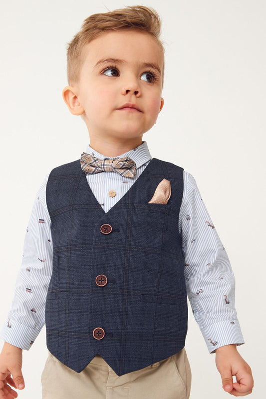 Waistcoat Set With Shirt & Bow Tie