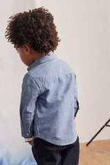 Blue Long Sleeve Chambray Shirt NEXT UK