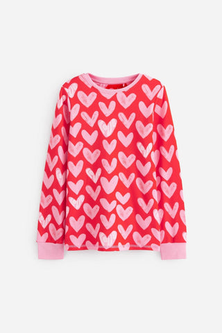 Red/Pink Love Heart Pyjamas 2 Pack