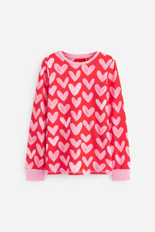 Red/Pink Love Heart Pyjamas 2 Pack