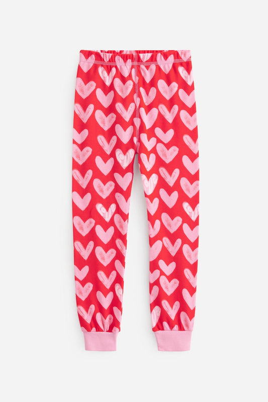 Red/Pink Love Heart Pyjamas 2 Pack