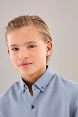 Blue Soft Touch Smart Long Sleeve Shirt NEXT UK