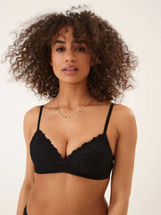 Black Pad Non Wire Lace Ultimate Comfort Bra