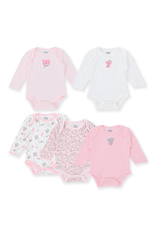 5-Pcs-Bodysuit Girl Ls Cotton candy Pakistan