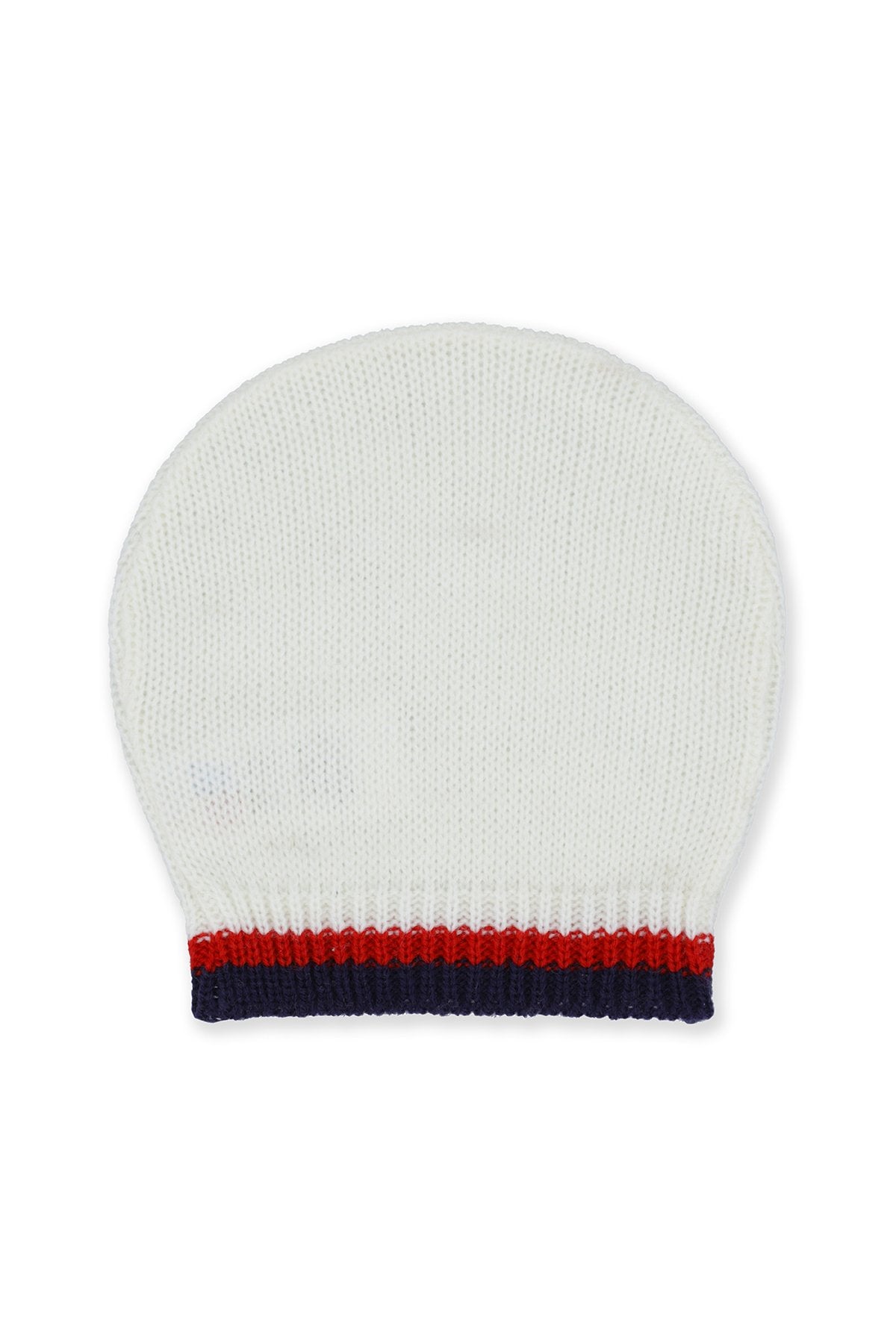 2-PCS-BEANIE KNITTED WHITE