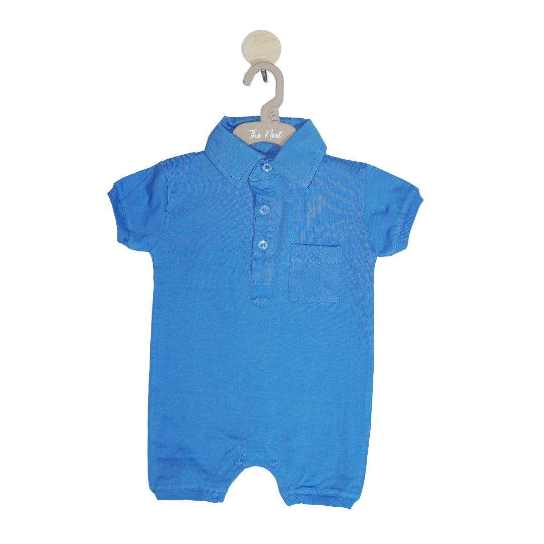 Fiesty blue Polo Romper | Pants - Leggings - Shorts & Capri | The nest clothing